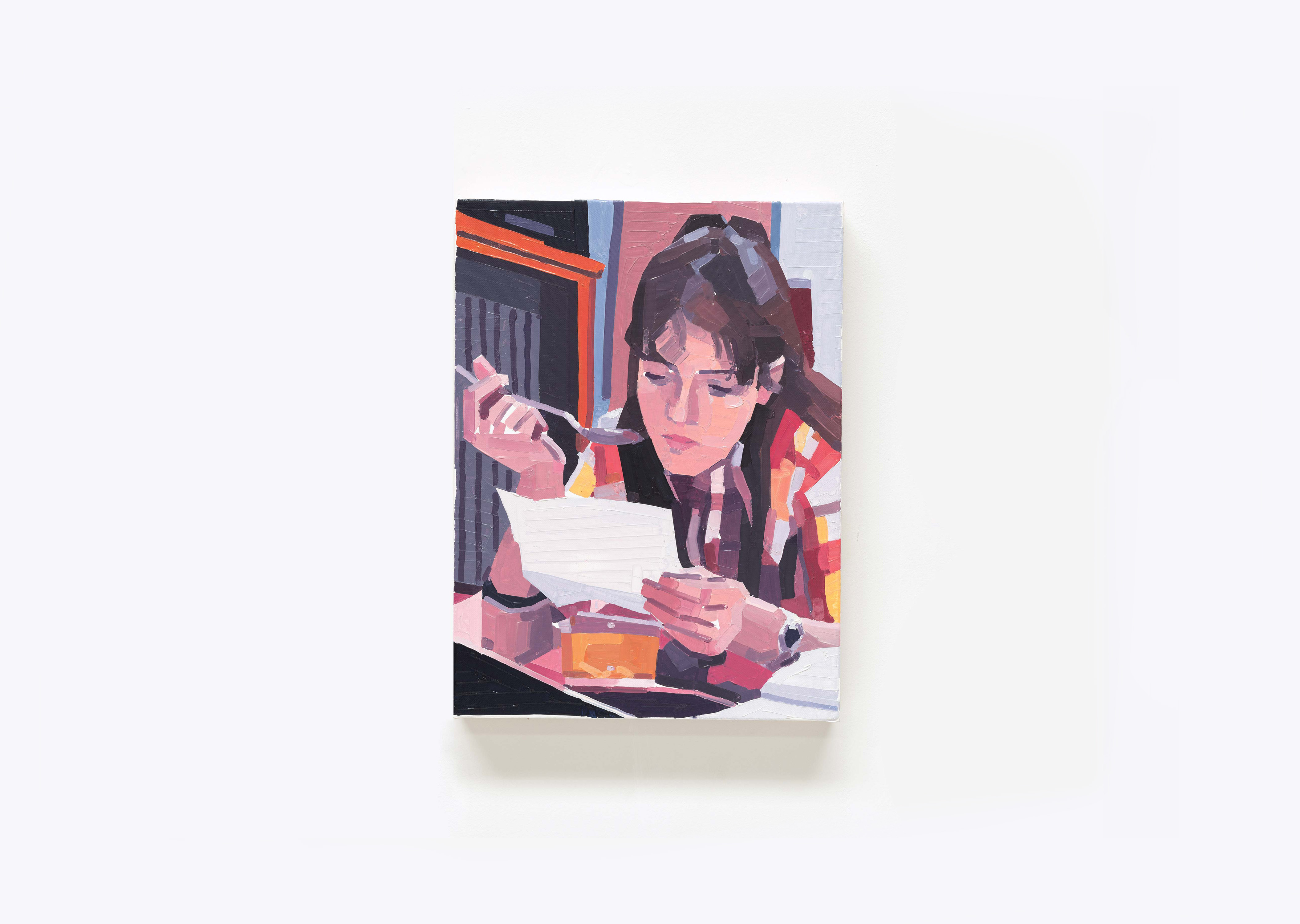 oeuvre Young Woman Reading Letter Guy Yanai